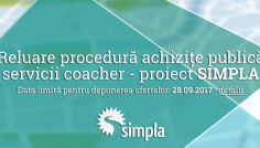 Reluare procedură achiziție publică servicii coacher - proiect SIMPLA